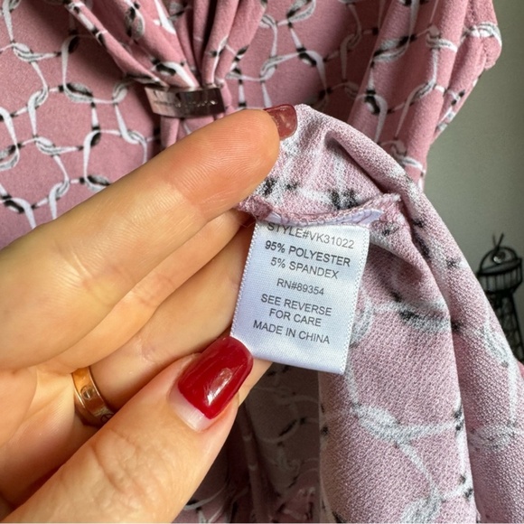 Adrienne Vittadini Pink Sleeveless Draped Scarf Tank  Size S - Picture 5 of 5